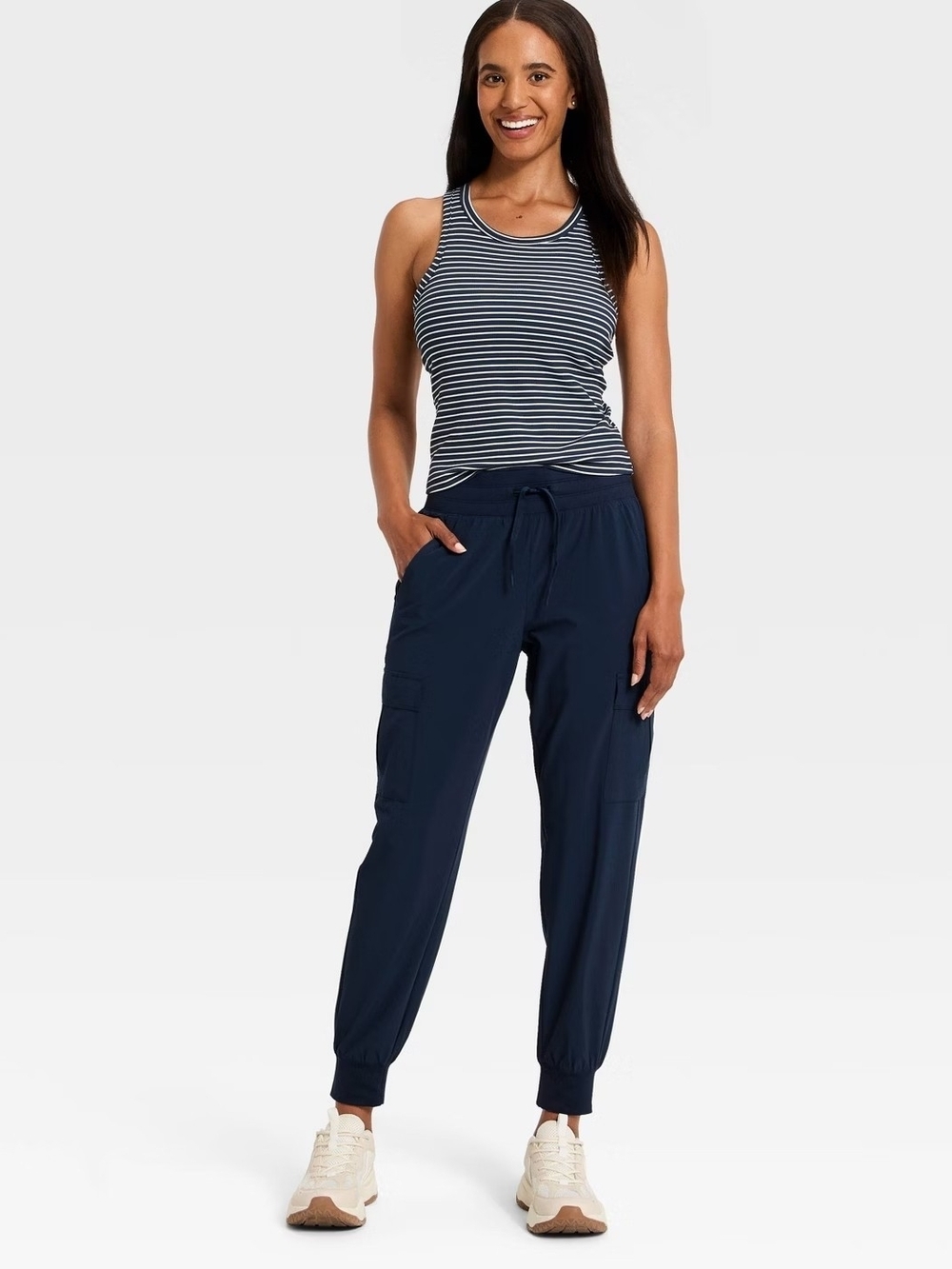 All In Motion Women's Active Light Mid-Rise Joggers - Small Long
